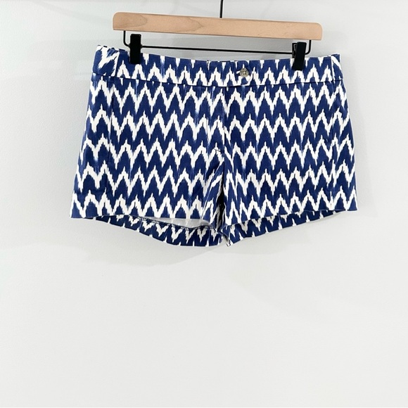 J. Crew Blue & White Chevron Shorts Size 8 - Picture 3 of 7